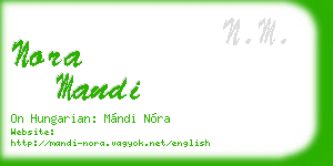 nora mandi business card