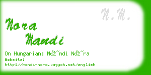 nora mandi business card